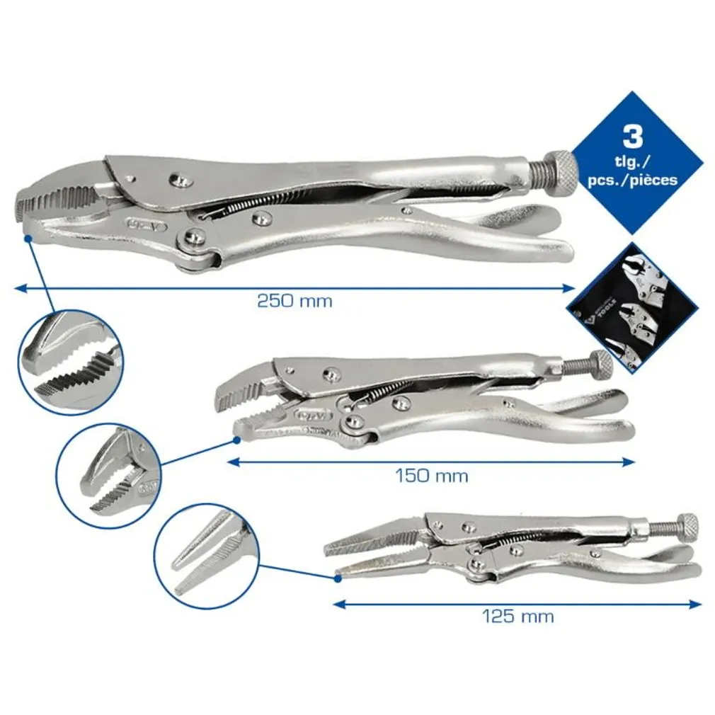 HAARATSTANGIDE KOMPLEKT BRILLIANT TOOLS 3-OSA