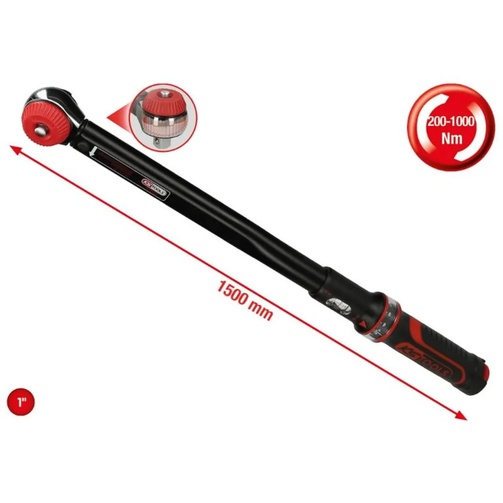 MOMENTVÕTI KS TOOLS ERGOTORQUEPRECISION 1´´, 200-1000NM