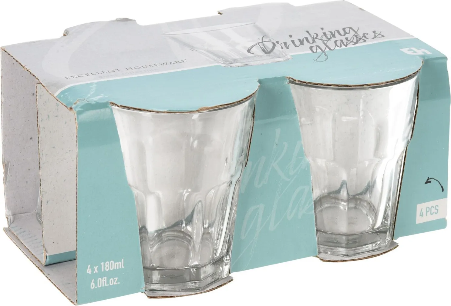JOOGIKLAASIDE KOMPLEKT 180ML, 4-OSALINE
