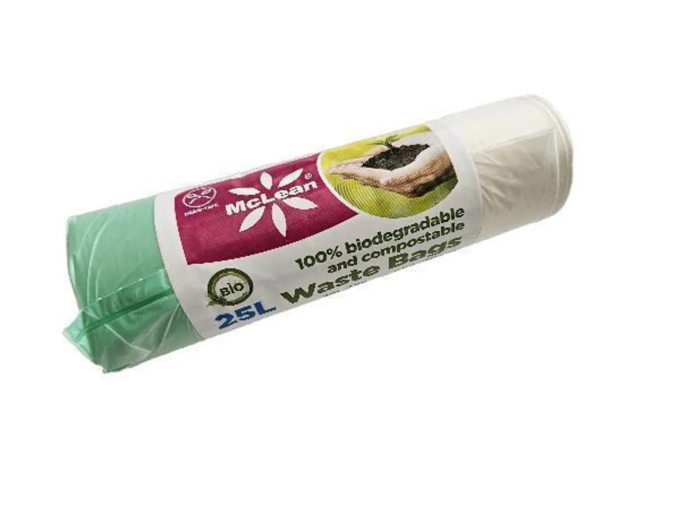 BIOLAGUNEVAD PRÜGIKOTID MCLEAN, NÖÖRITAVAD, 25L, 15TK/RULL