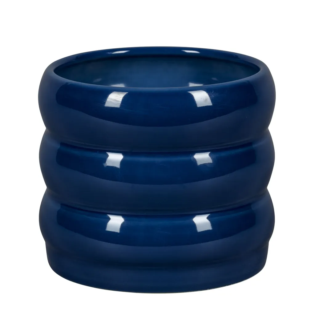 KERAAMILINE ÜMBRISPOTT NDT BUROLO 15X13CM TUMESININE