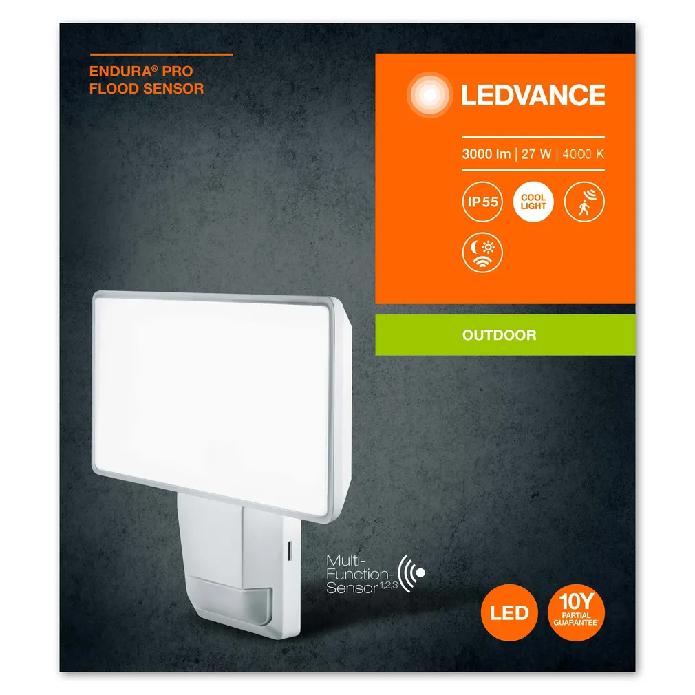 VÄLISSEINAVALGUSTI LEDVANCE ENDURA PRO 27W 4000K IP55 LIIKUMISAND.