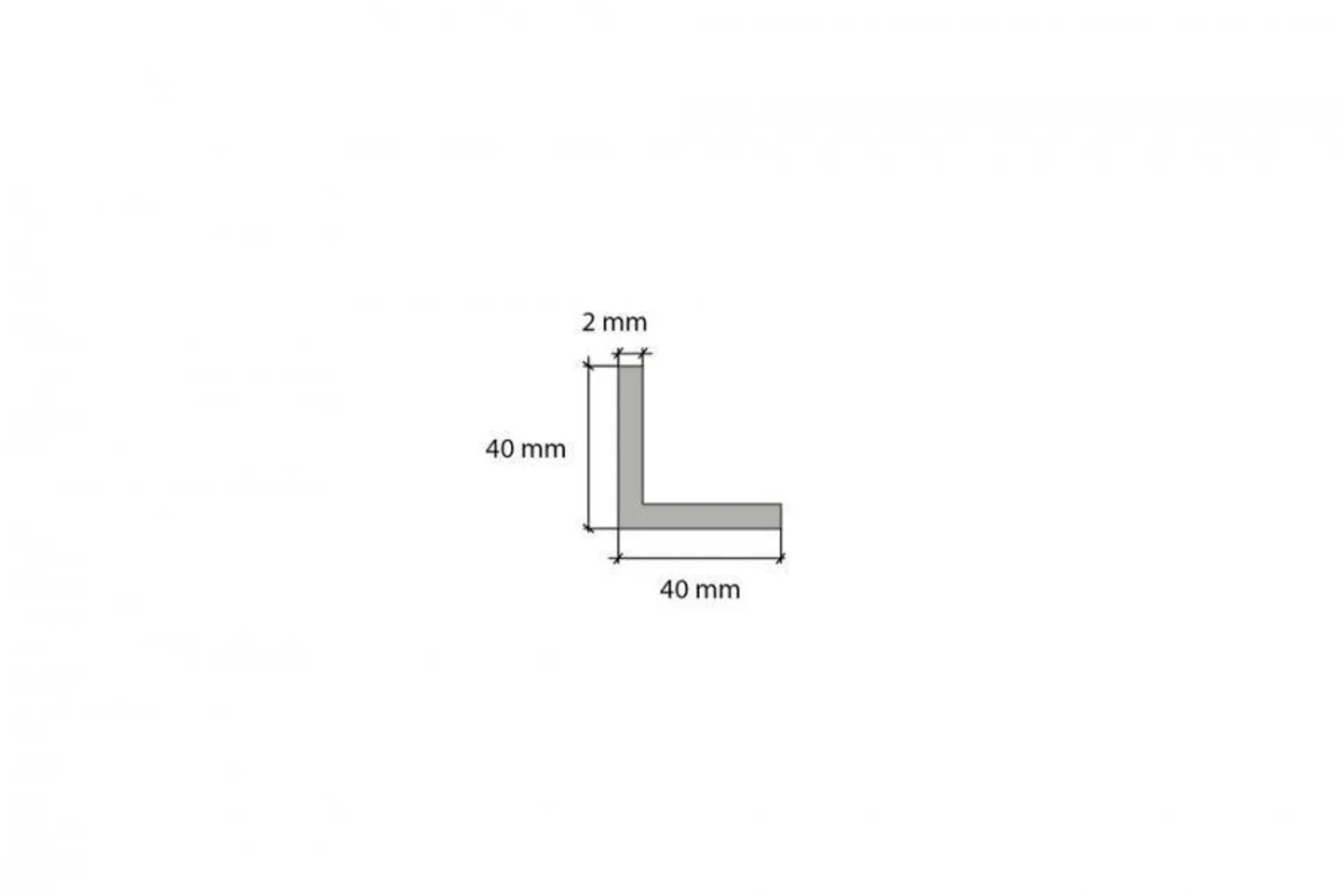ALUMIINIUM L-PROFIIL CEZAR 40X40X2X2000MM 