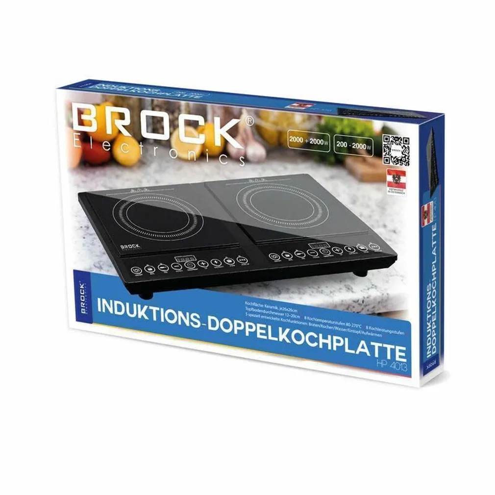 INDUKTSIOON LAUAPLIIT BROCK HP 4013, 2000W+2000W
