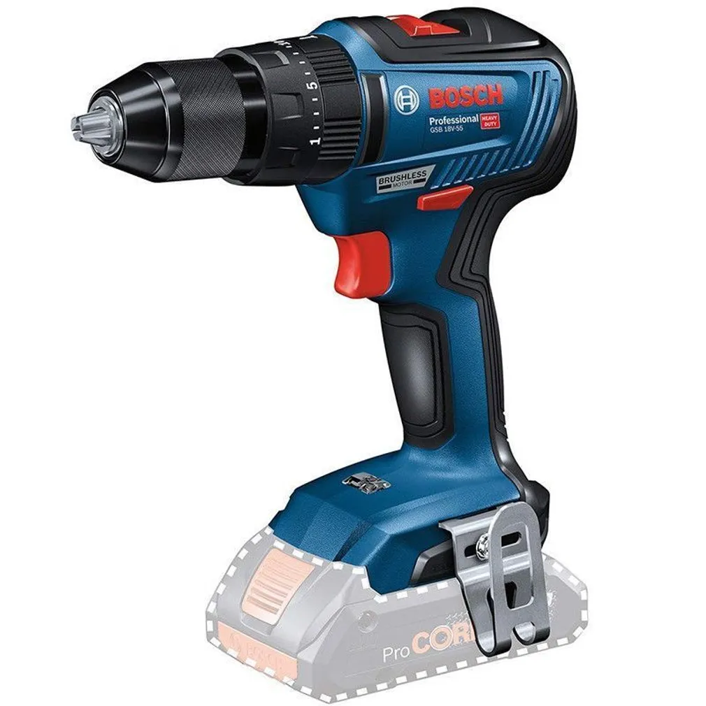 AKUTRELL BOSCH GSB 18V-55, ILMA AKU JA LAADIJATA