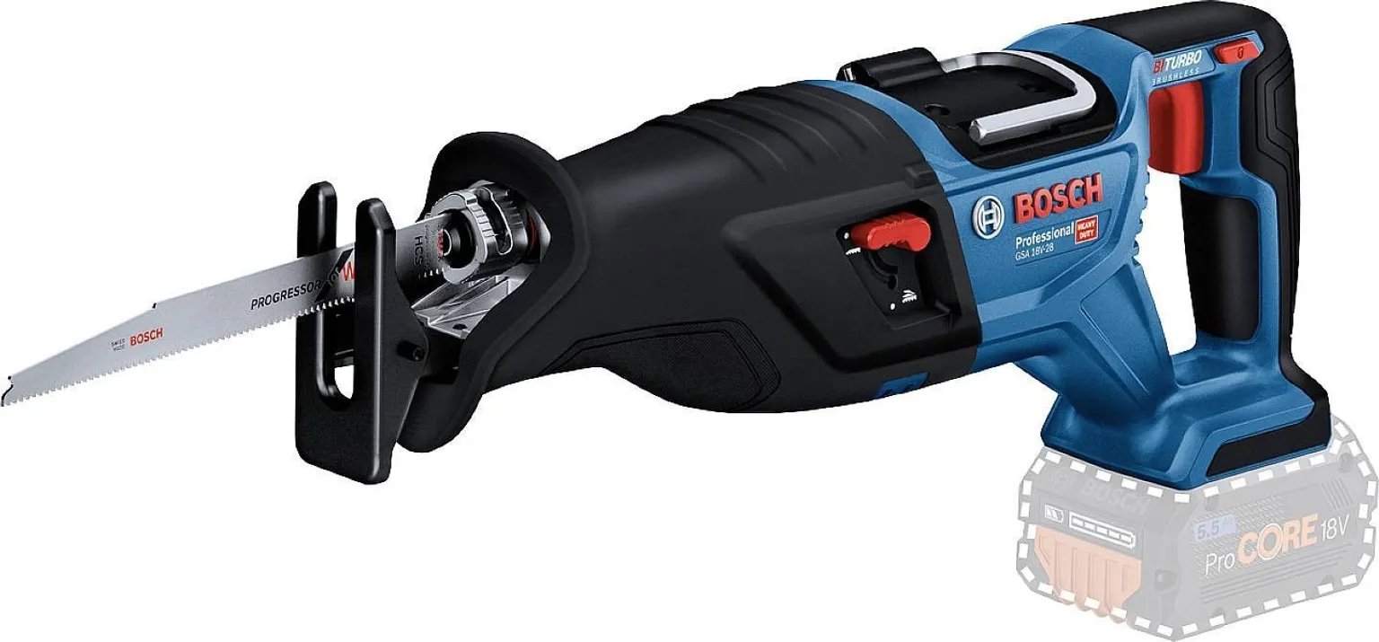 AKUUNIVERSAALSAAG BOSCH GSA 18V-28, ILMA AKU JA LAADIJATA