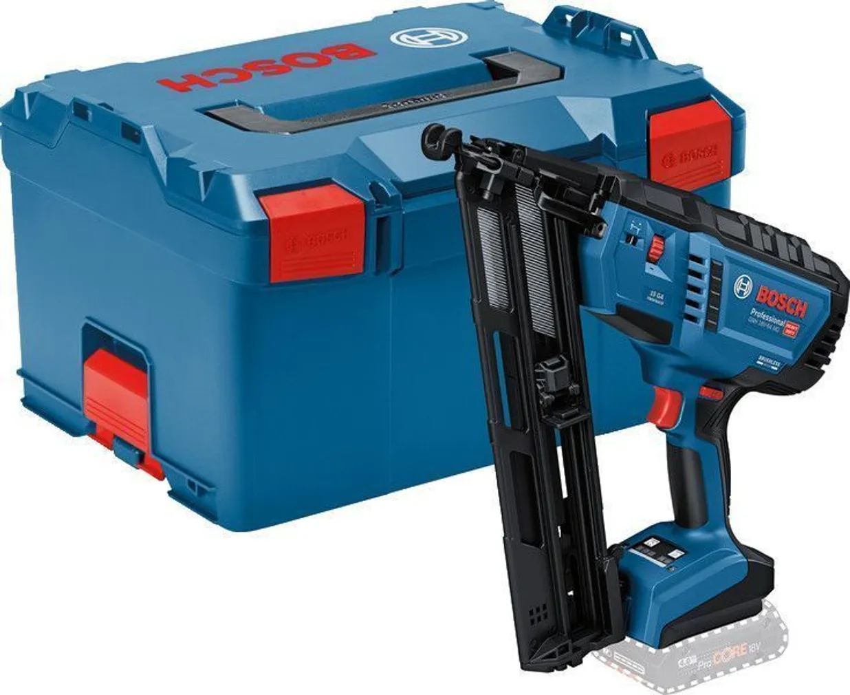 AKUNAELAPÜSTOL BOSCH GNH 18V-64 MD, BOX, ILMA AKU JA LAADIJATA