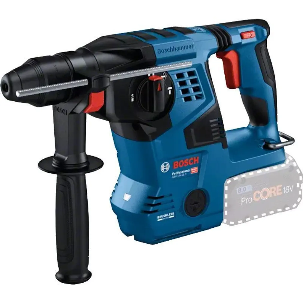 AKUPUURVASAR BOSCH GBH 18V-28 C, ILMA AKU JA LAADIJATA