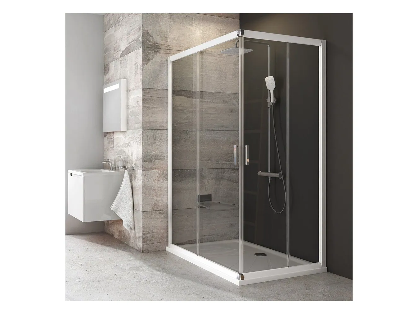 DUŠINURK RAVAK BLIX BLRV2K-80, 80X190CM VALGE, ALUSETA