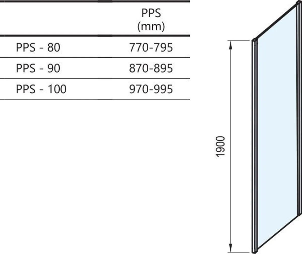 DUŠISEIN RAVAK PIVOT PPS-80, 80X190CM LÄBIPAISTEV