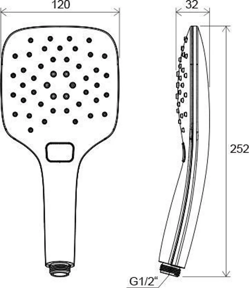 KÄSIDUŠŠ RAVAK AIR 1 FUNKTSIOONIGA 120 MM KROOM/VALGE 959.10