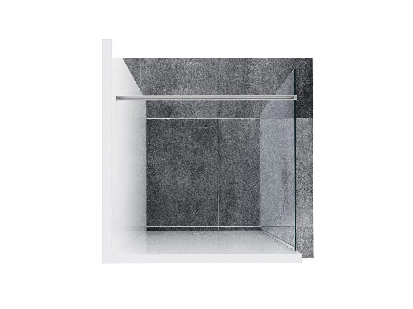 DUŠISEIN RAVAK WALK-IN WALL-130, 130X200CM ALUMIINIUM