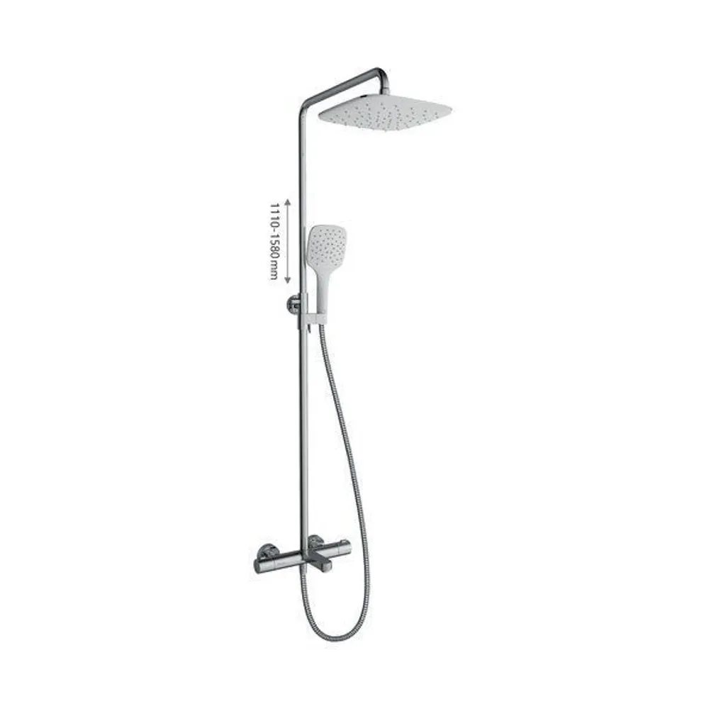 DUŠIKOMPLEKT TERMOSTAATSEGISTIGA RAVAK TE 092.01CR, KROOM