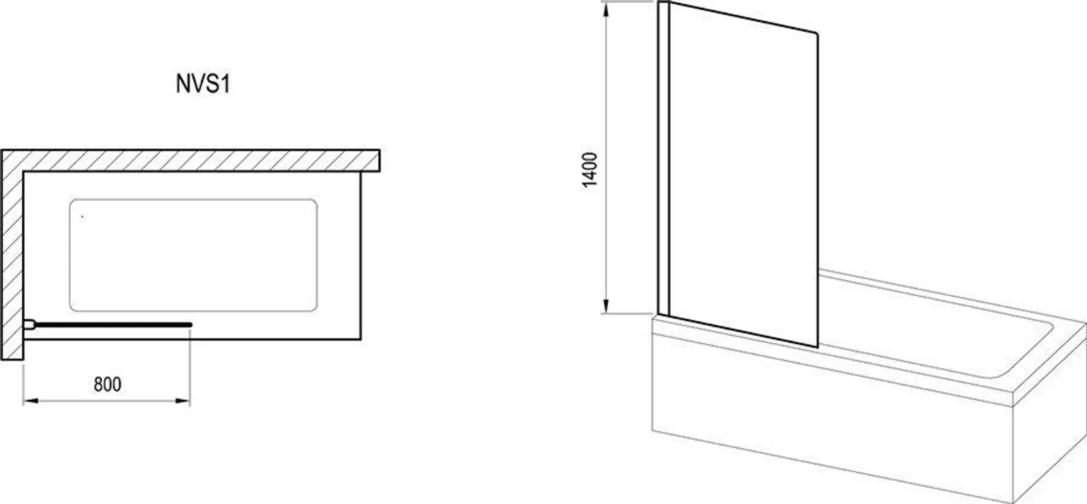 VANNISEIN RAVAK NVS1-80, 80X140 SATIIN