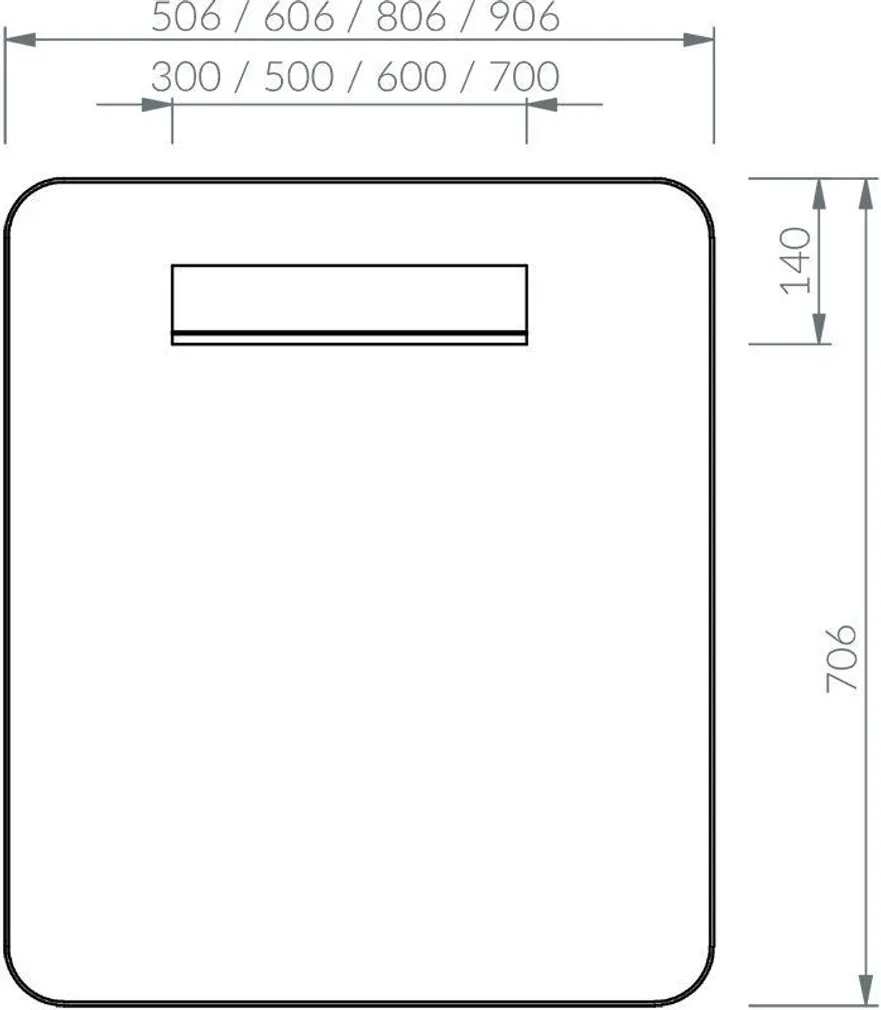 LED PEEGEL RAVAK STRIP I 900X700 MUST