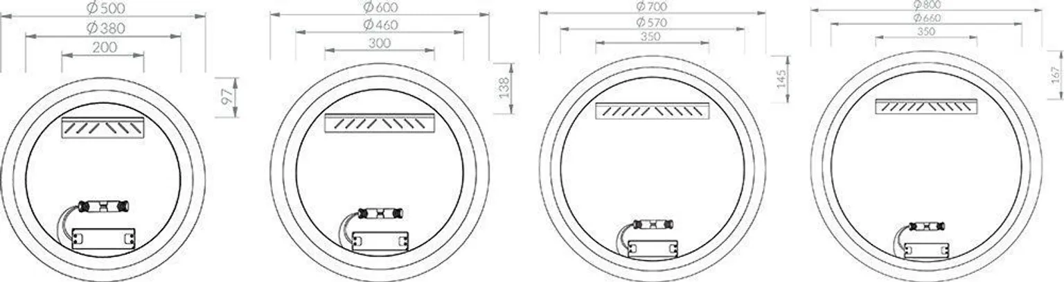 LED PEEGEL RAVAK ORBIT I 800