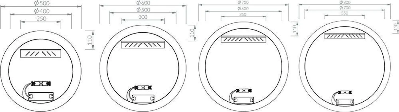 LED PEEGEL RAVAK LUNA I 600