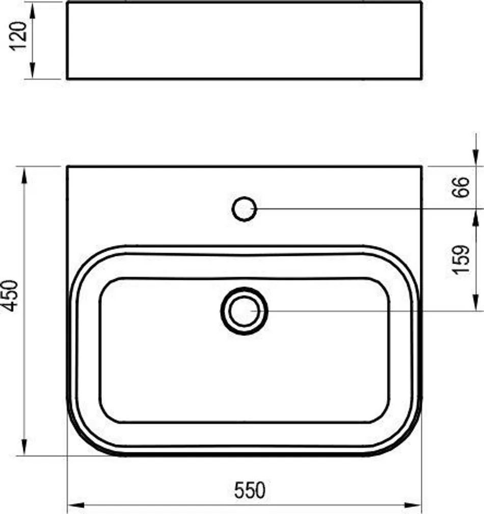 VALAMU RAVAK CERAMIC SLIM WALL 550 R