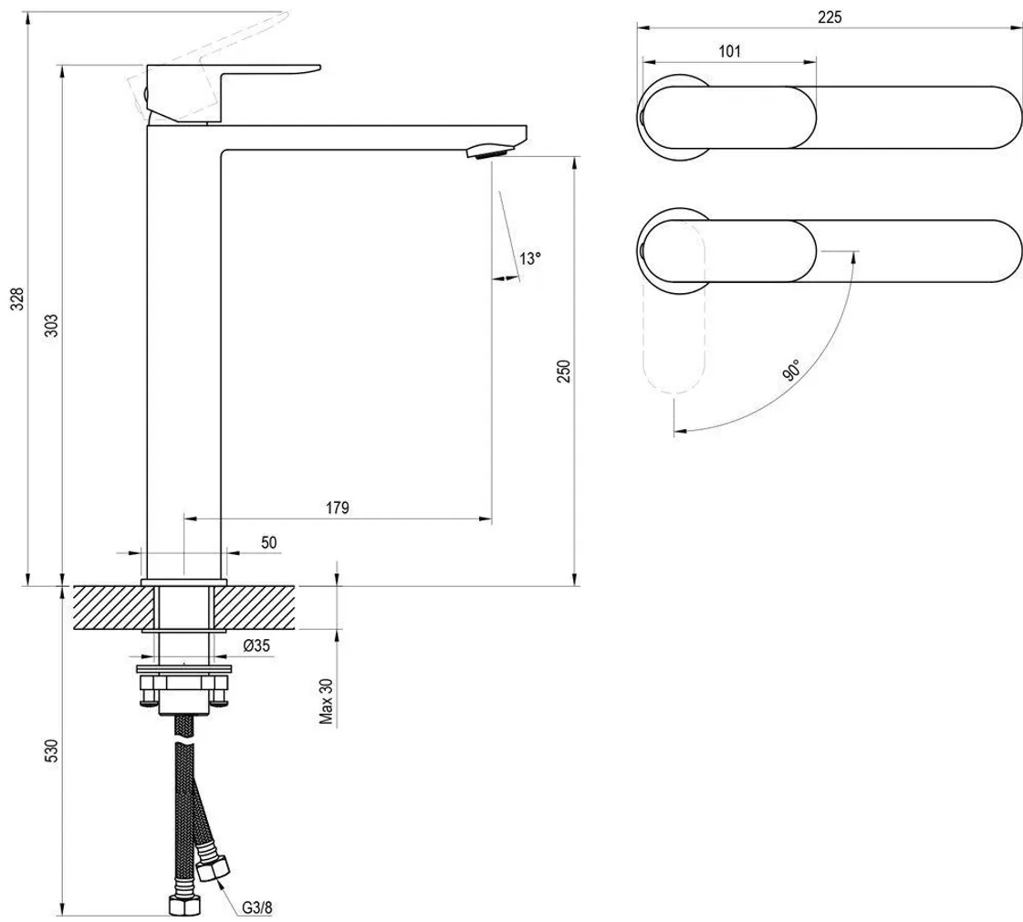 VALAMUSEGISTI RAVAK CHROME II 015.21 300 MM BECOOL MUST