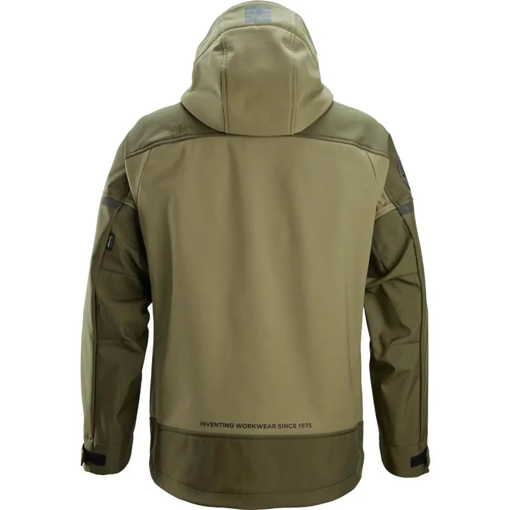 TÖÖJAKK SNICKERS ALLROUNDWORK SOFTSHELL KHAKIROHELINE SUURUS M