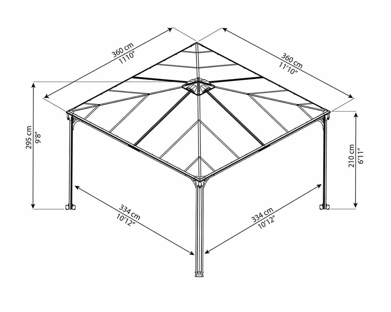 VARIKATUS PALERMO 3,6x3,6m