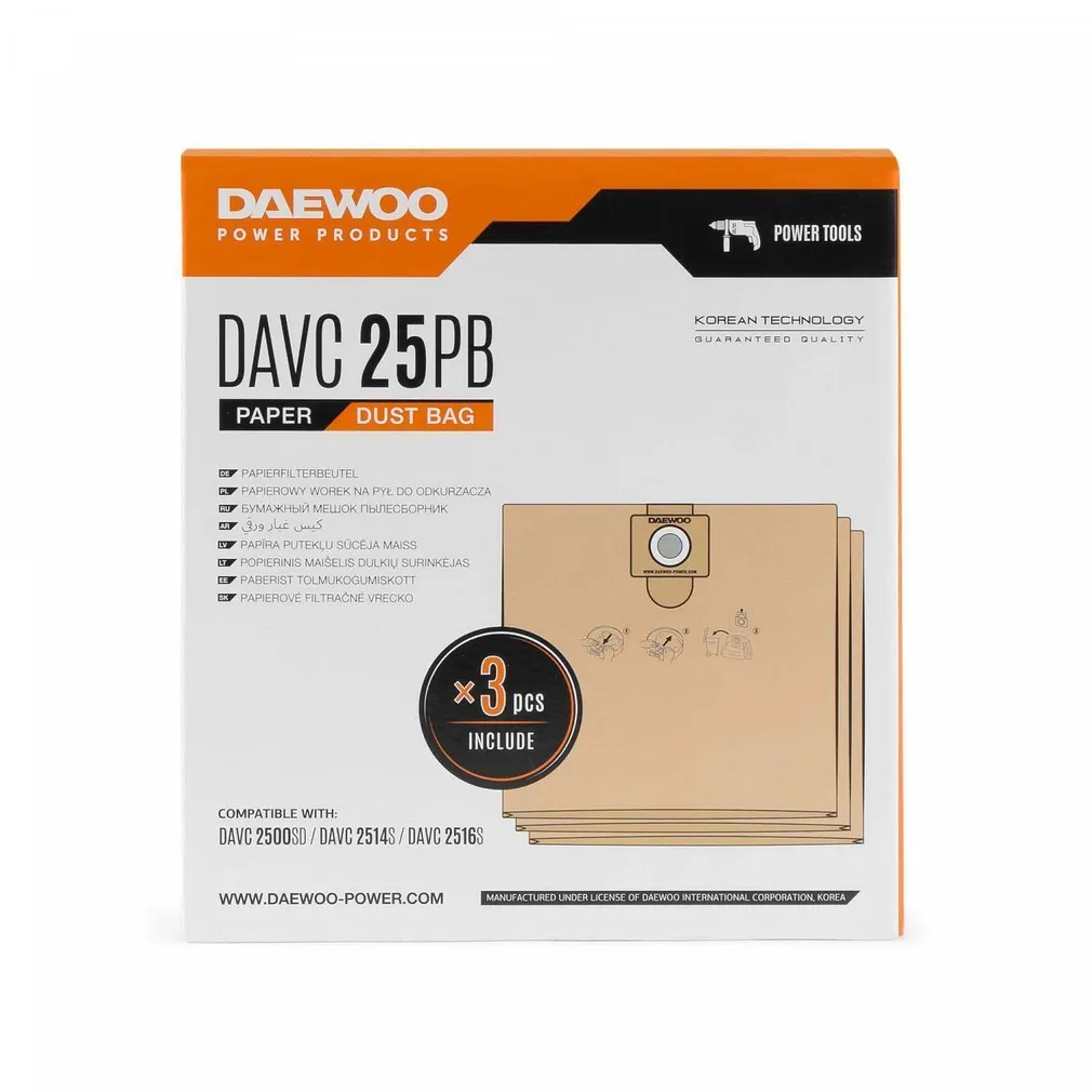 TOLMUKOGUMISKOTID DAEWOO DAVC 25PB