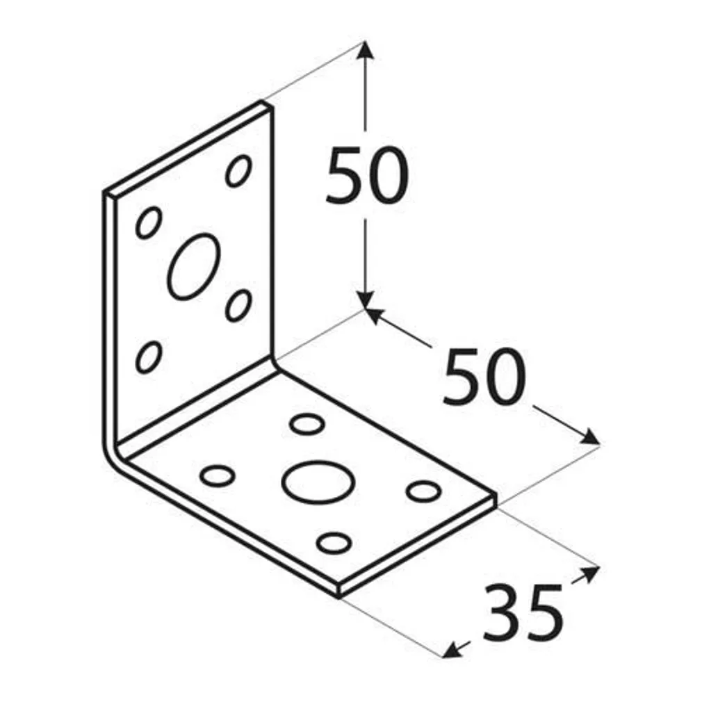 NAELUTUSNURK DOMAX 50X50X35X2,5MM