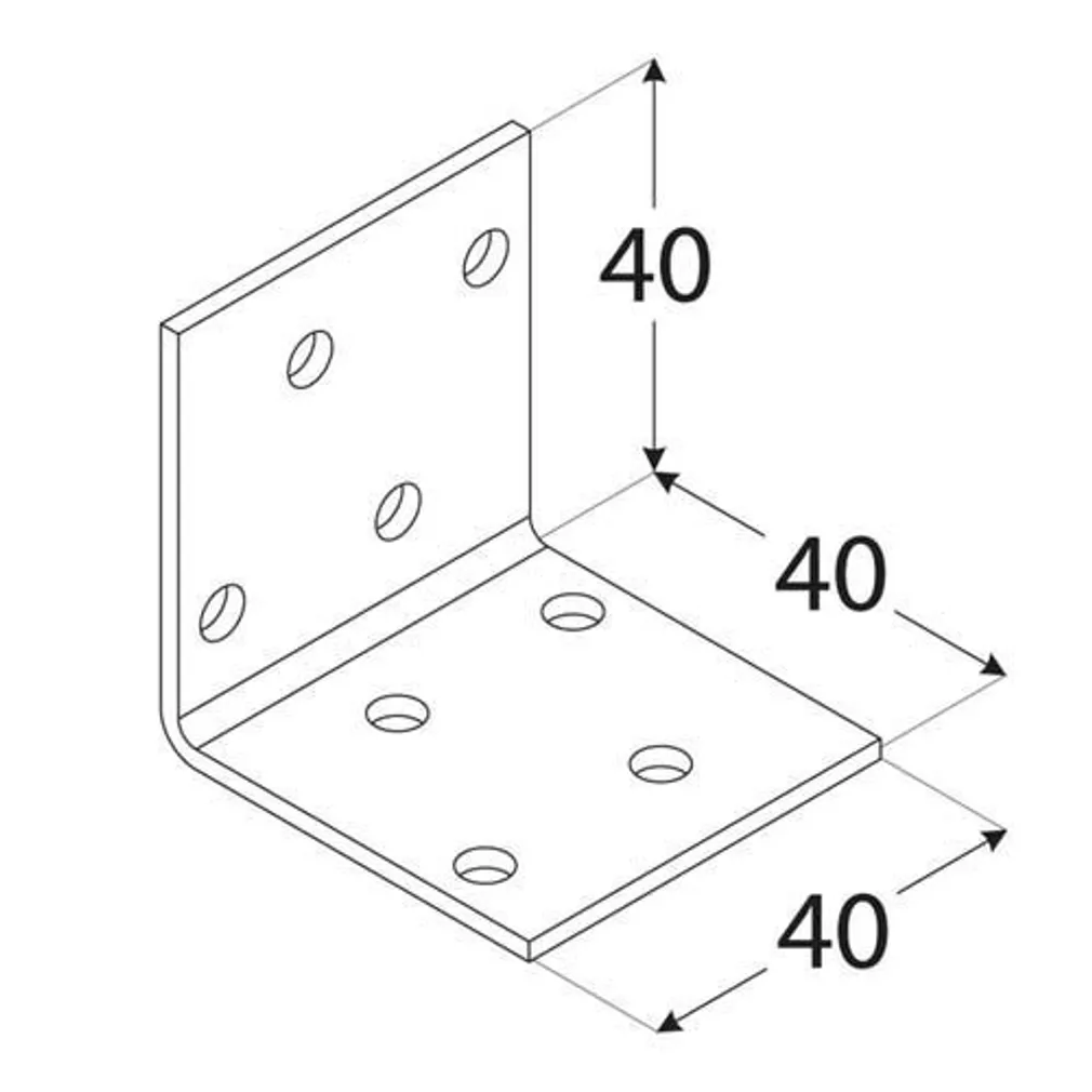 NAELUTUSNURK DOMAX 40X40X40X2,0MM