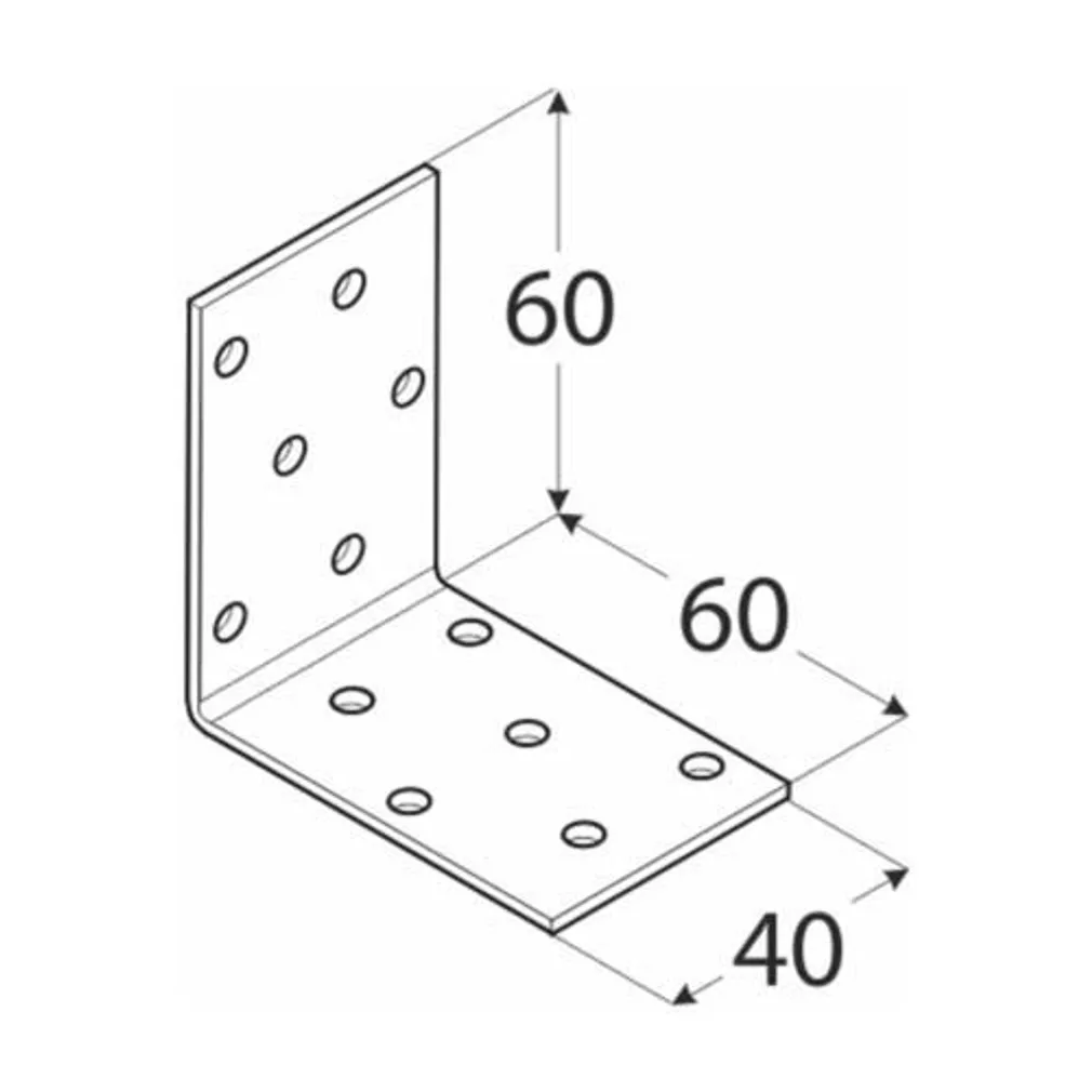 NAELUTUSNURK DOMAX 60X60X40X2,0MM