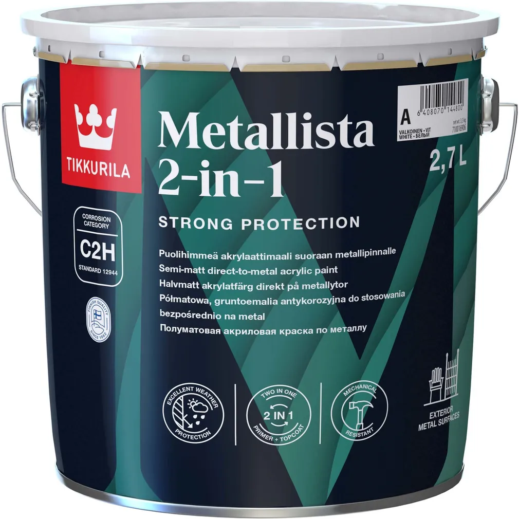 VÄRV TIKKURILA METALLISTA 2-IN-1 A 2,7L