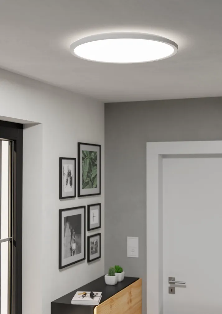 PLAFOON EGLO ROVITO-R IP44 2700-6500K 50CM PULT VALGE