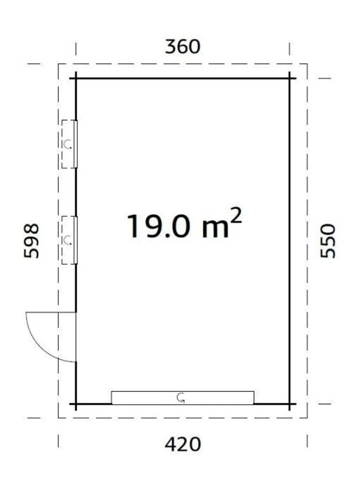 GARAAŽ PALMAKO RASMUS 19,0M² SEKTSIOONUKSEGA