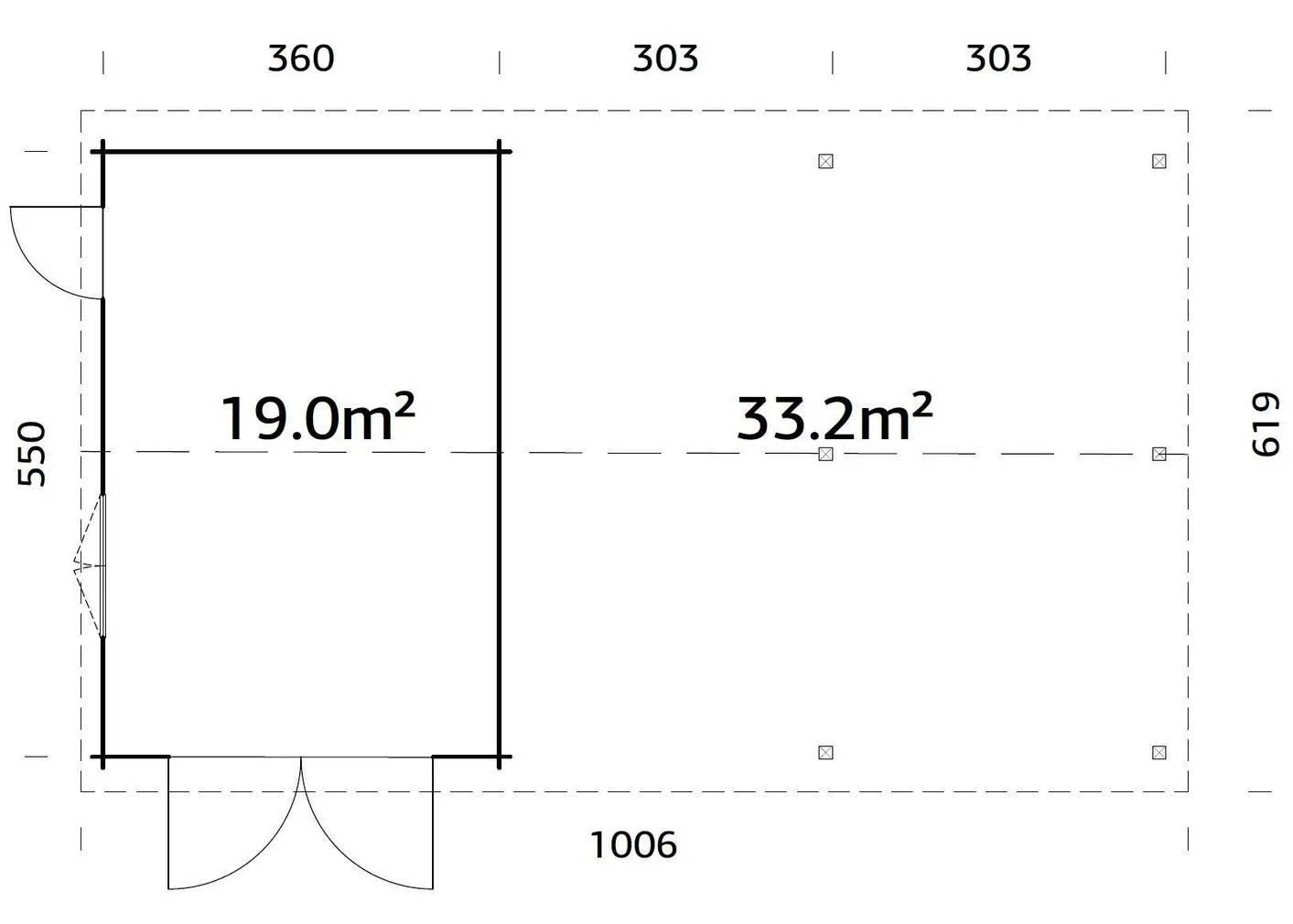 GARAAŽ PALMAKO ROGER 19,0+33,2M² PUITVÄRAVAGA