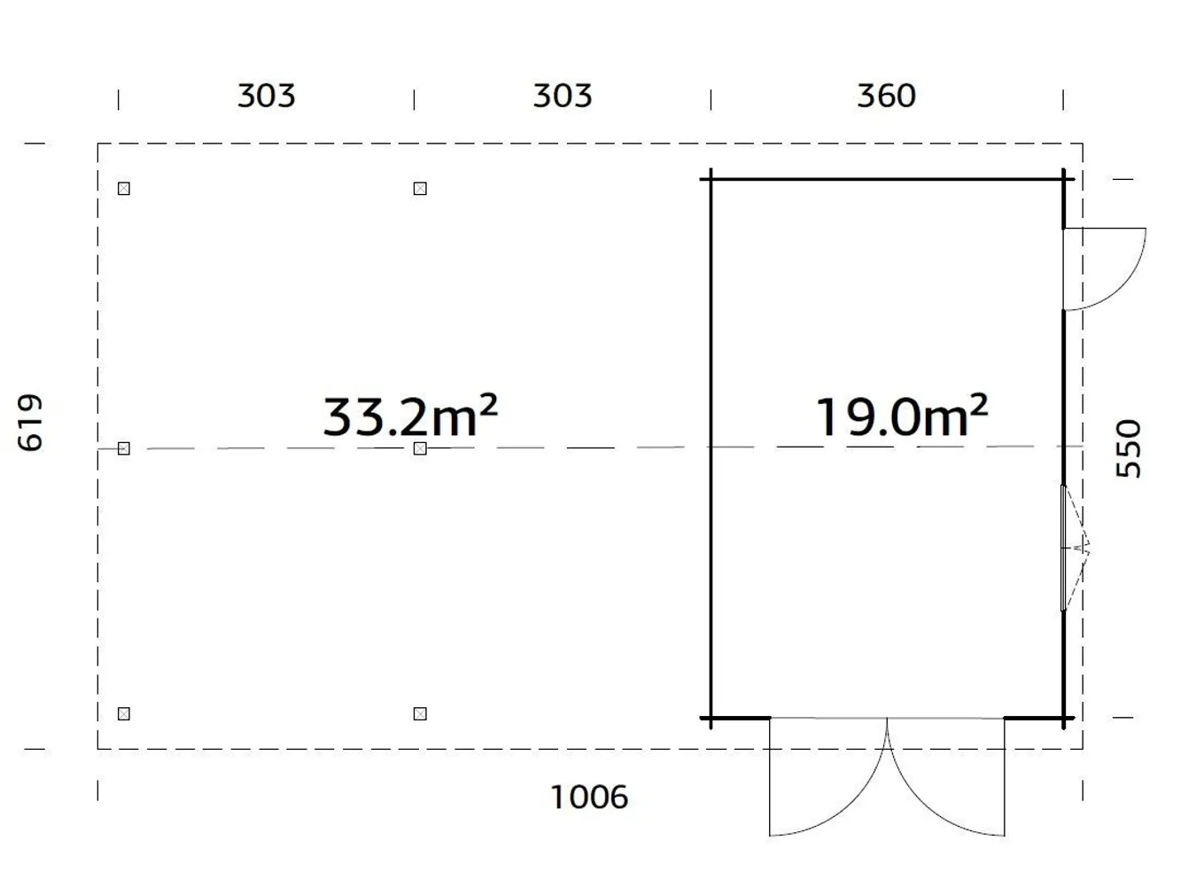 GARAAŽ PALMAKO ROGER 19,0+33,2M² PUITVÄRAVAGA