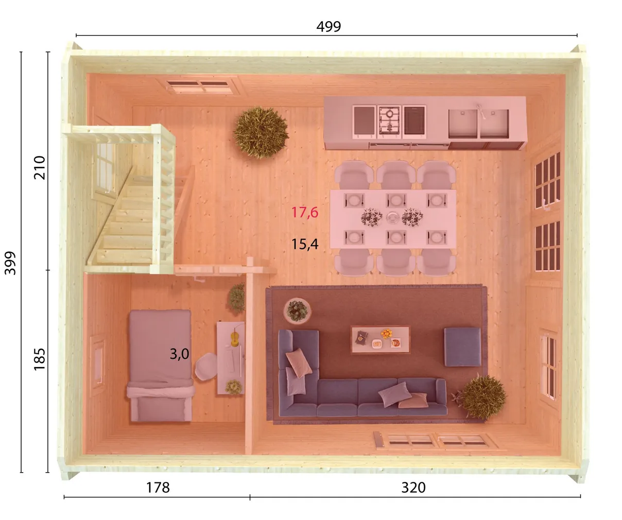 SUVEMAJA PALMAKO KENDRA 18,4M²