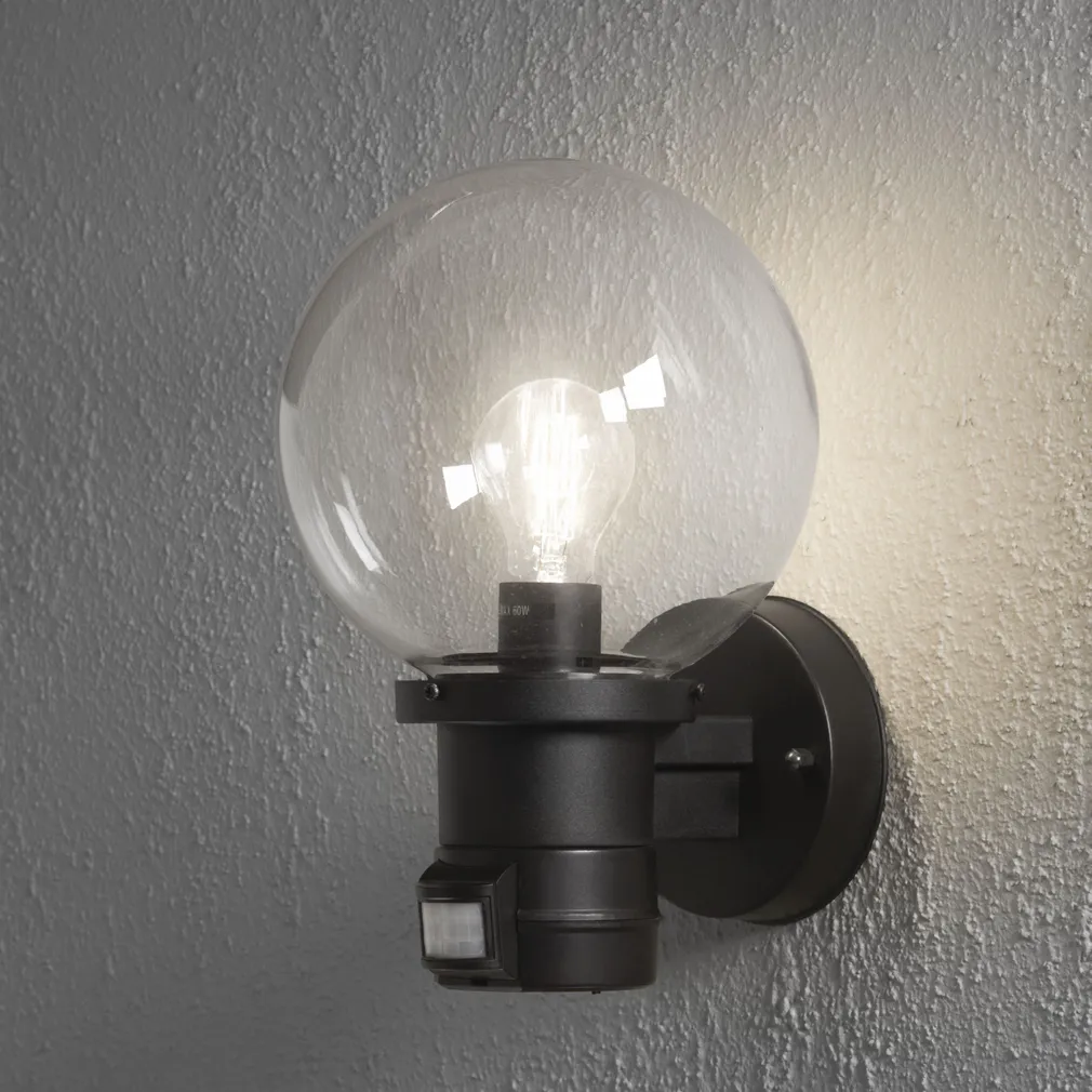 VÄLISVALGUSTI KONSTSMIDE NEMI UP SEINALE 60W IP44 E27 MUST