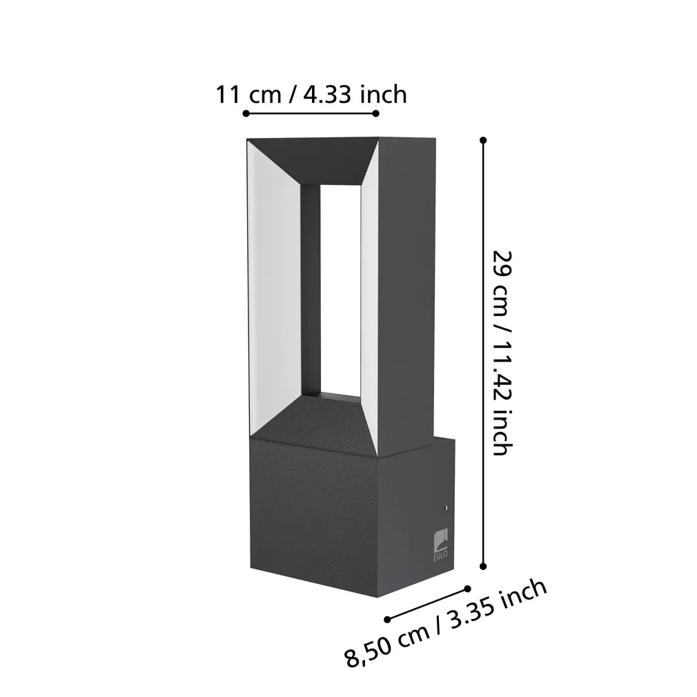 VÄLISVALGUSTI EGLO RIFORANO SEINALE IP44 220V MUST/VALGE