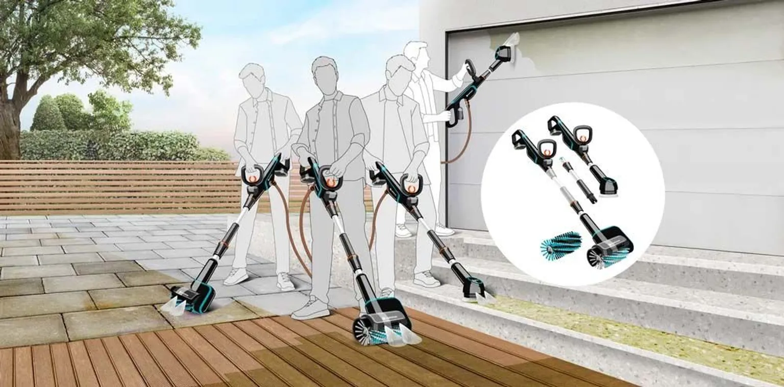 PINNAPUHASTUSHARI GARDENA COMPACT, ILMA AKU- JA LAADIJATA