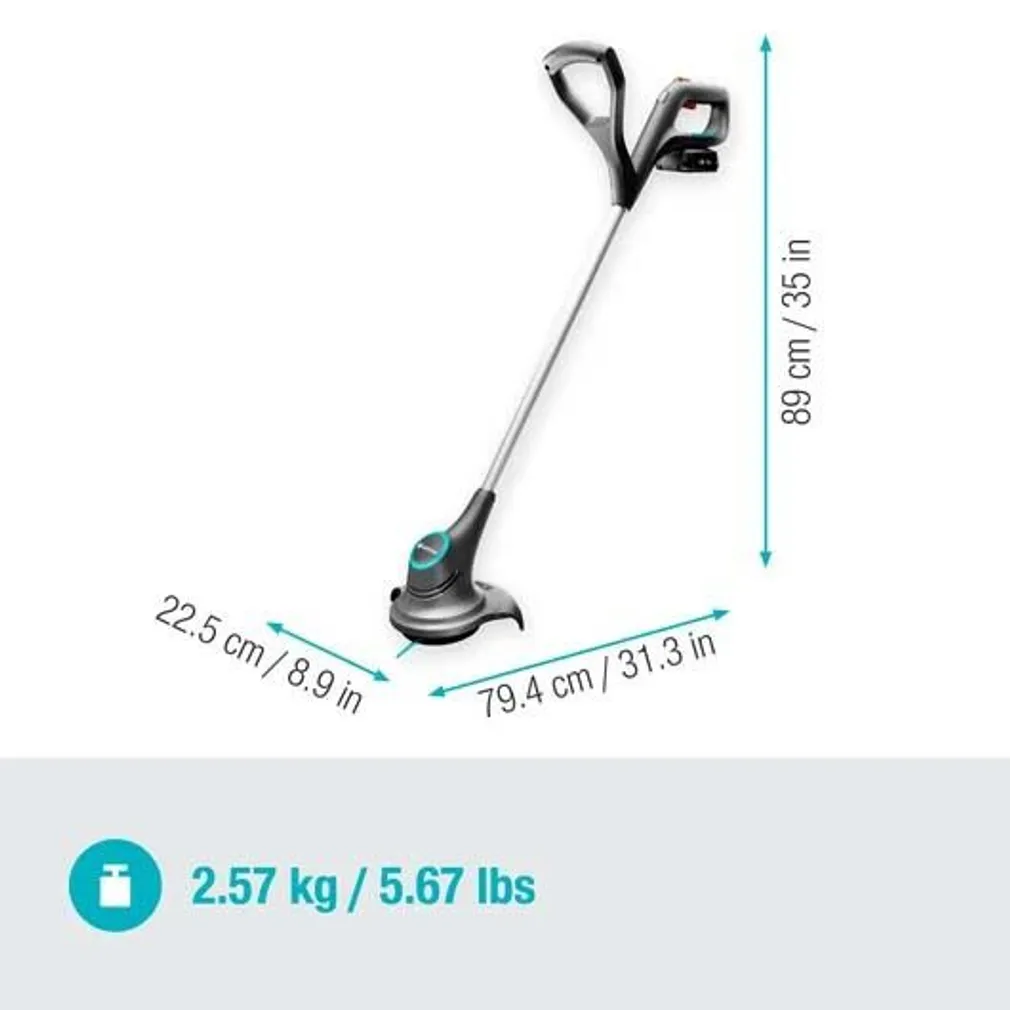 MURUTRIMMER GARDENA SMALLCUT 23/18V P4A, AKU JA LAADIJAGA