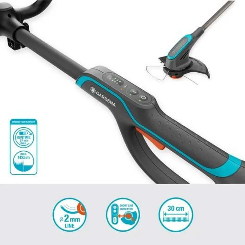 MURUTRIMMER GARDENA POWERTRIM 30/18V P4A, ILMA AKU JA LAADIJATA