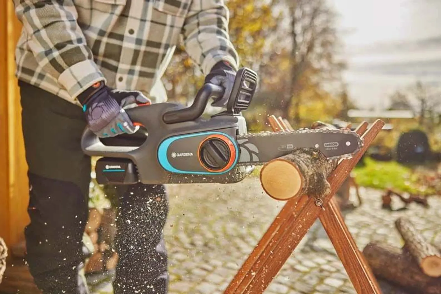 AKUKETTSAAG GARDENA POWERSAW 250/18V P4A, ILMA AKU JA LAADIJATA
