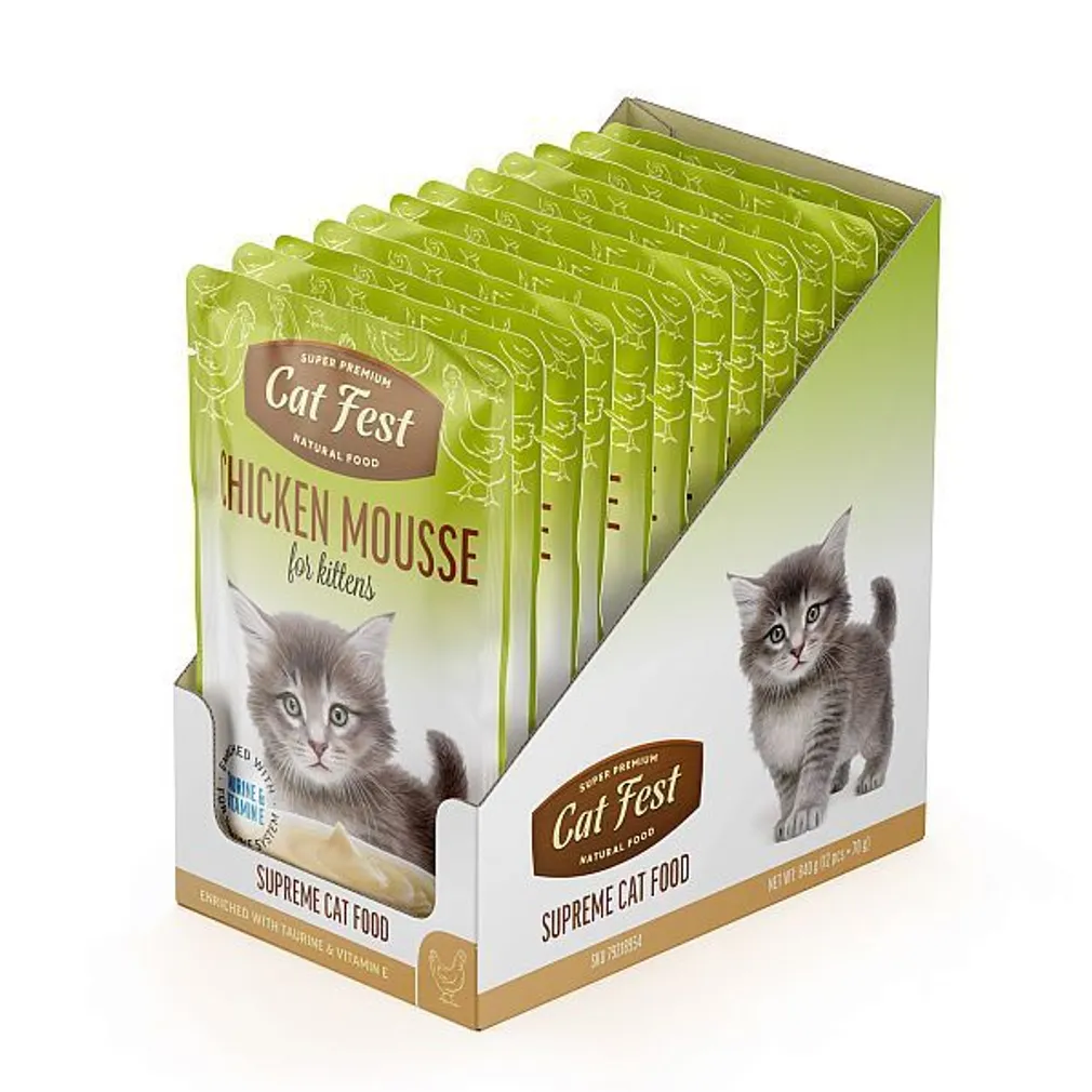 MÄRGTOIT KASSIPOEGADELE CATFEST KANALIHA PASTEET 12X70G