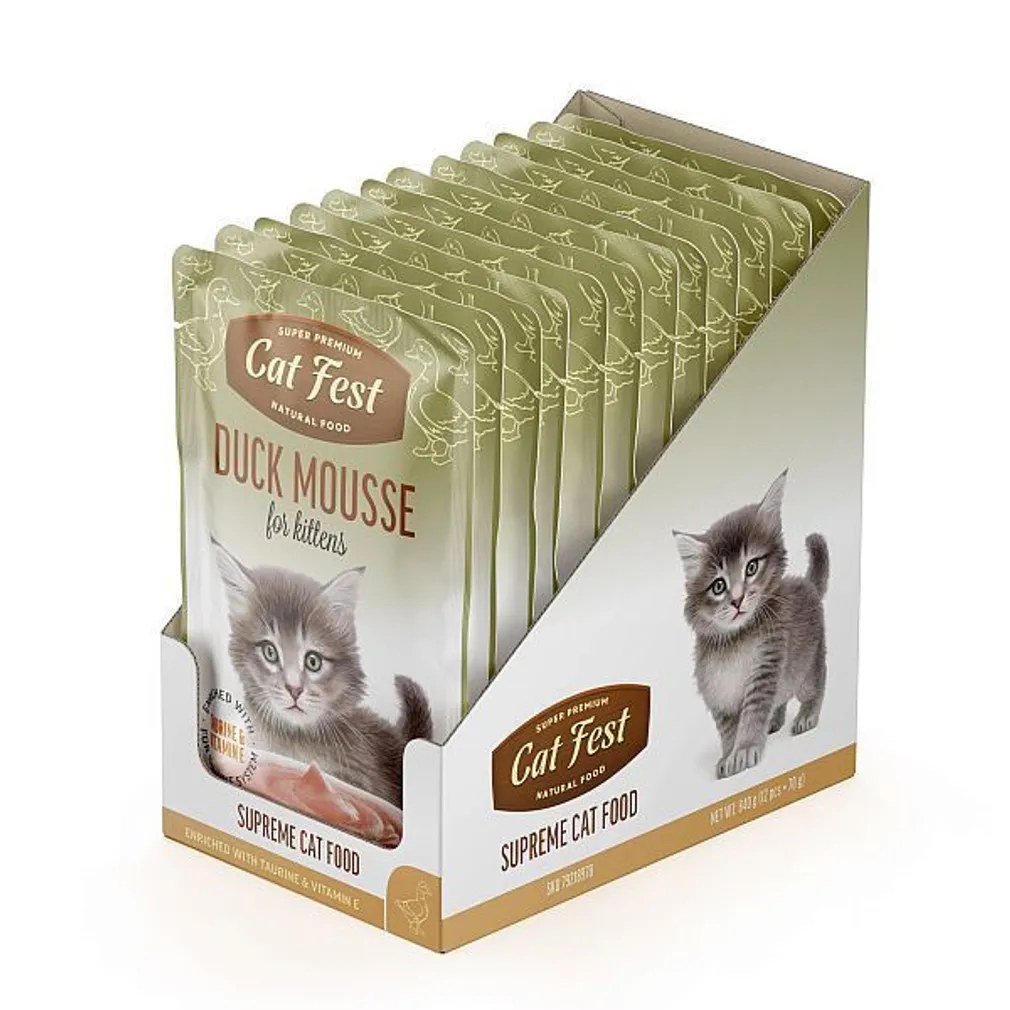 MÄRGTOIT KASSIPOEGADELE CATFEST PARDILIHA PASTEET 12X70G