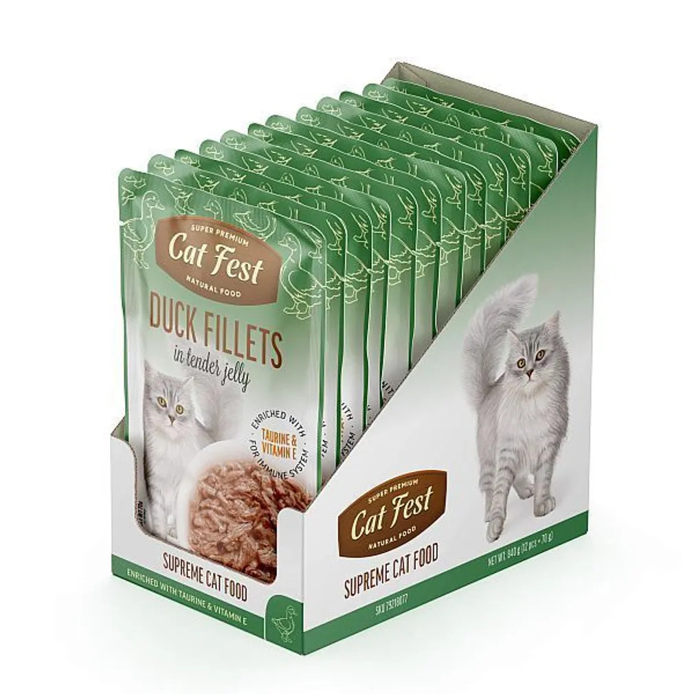 MÄRGTOIT KASSIDELE CATFEST PART ŽELEES 12X70G