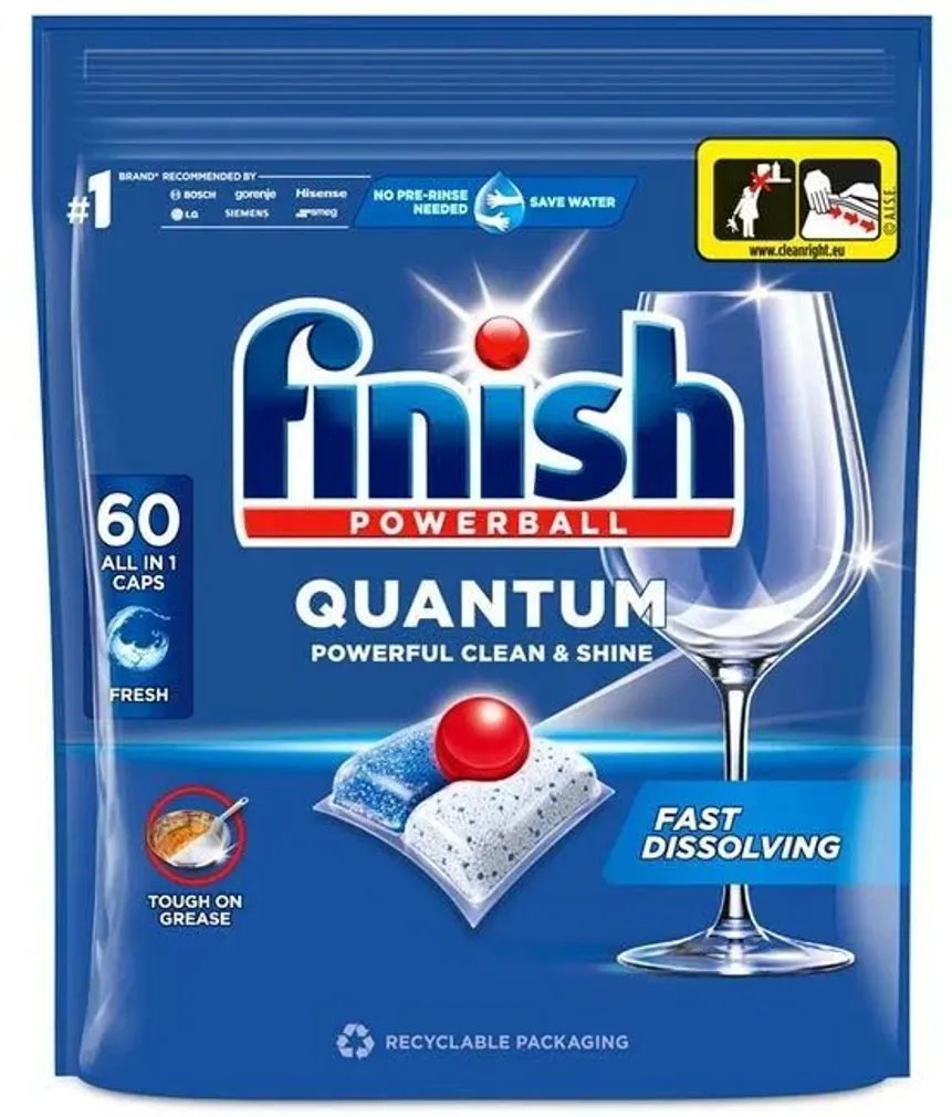 NÕUDEPESUMASINA KAPSLID FINISH QUANTUM 60TK