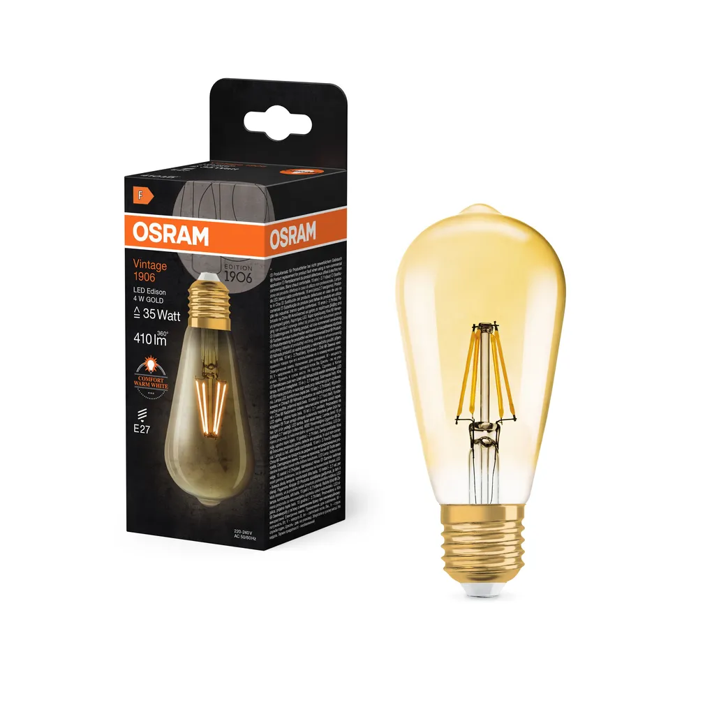 LED LAMP OSRAM EDISON 35 4W E27 410LM 2400K KULDNE