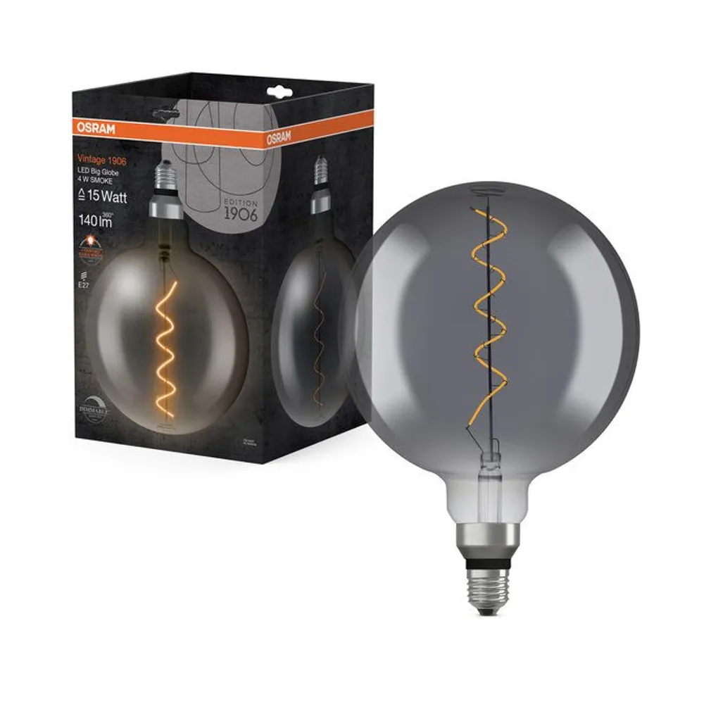 LED LAMP OSRAM BIG GLOBE 4W E27 140LM 1800K SUITSUHALL