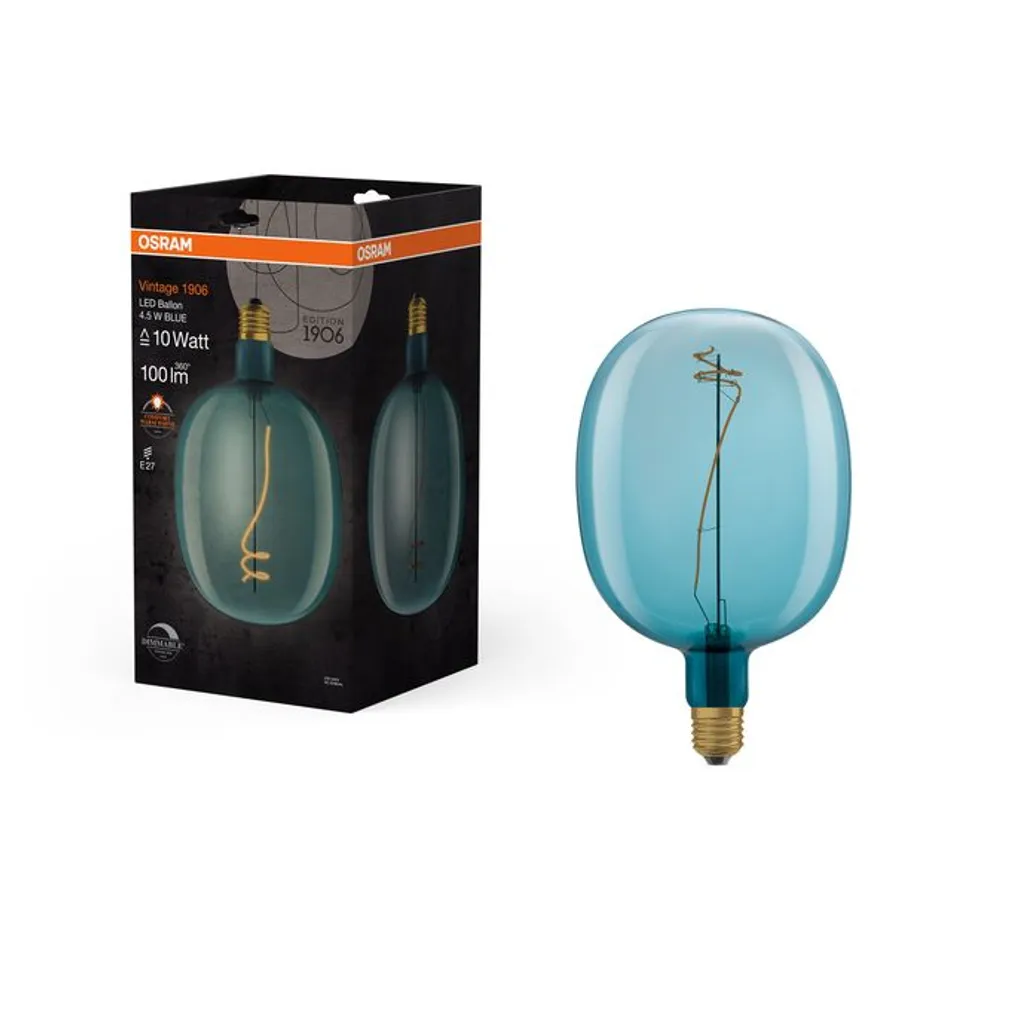 LED LAMP OSRAM BALLON 10 4,5W E27 100LM 1600K HELESININE