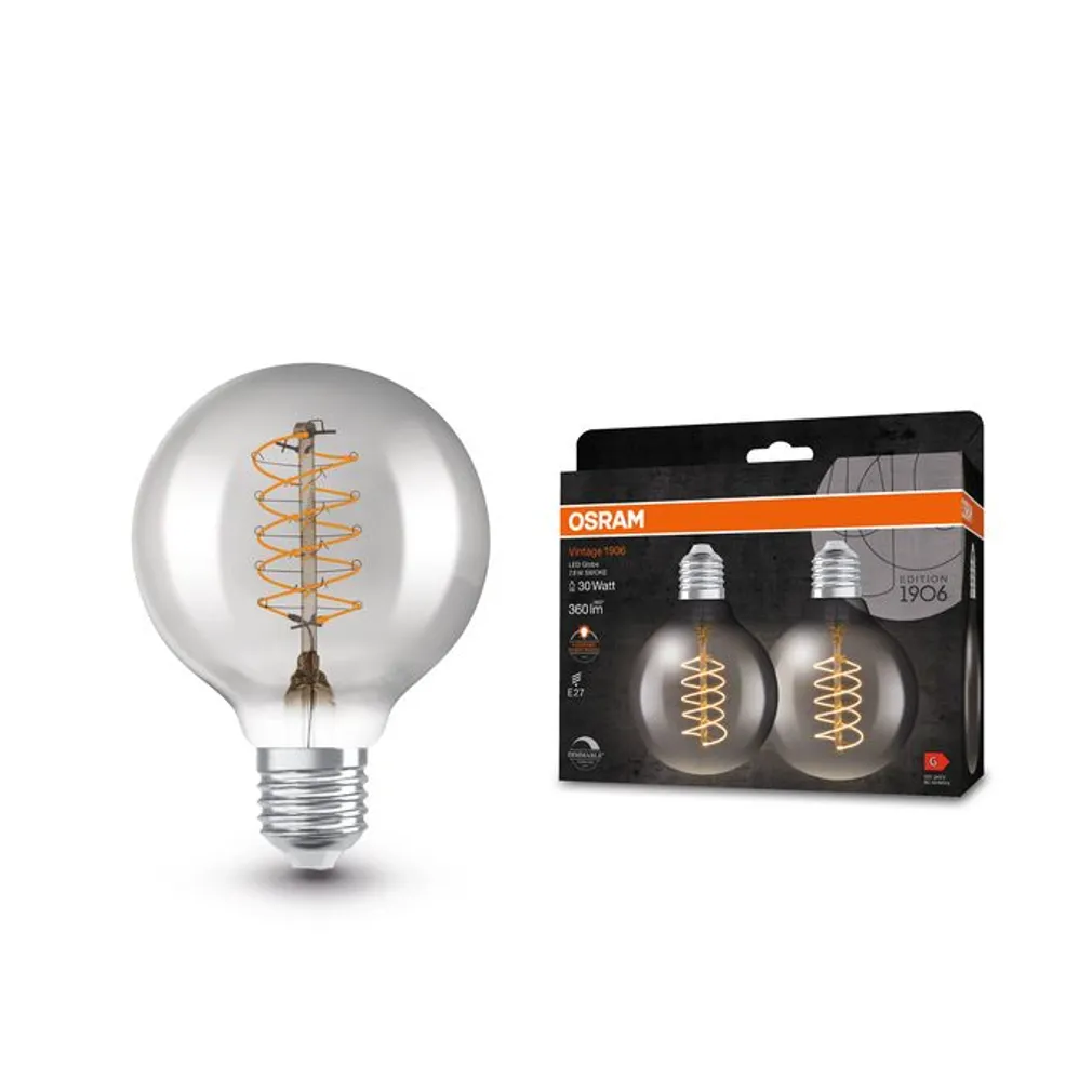 LED LAMP OSRAM GLOBE 80 7,8W E27 360LM 1800K HELESUITSUNE 2TK
