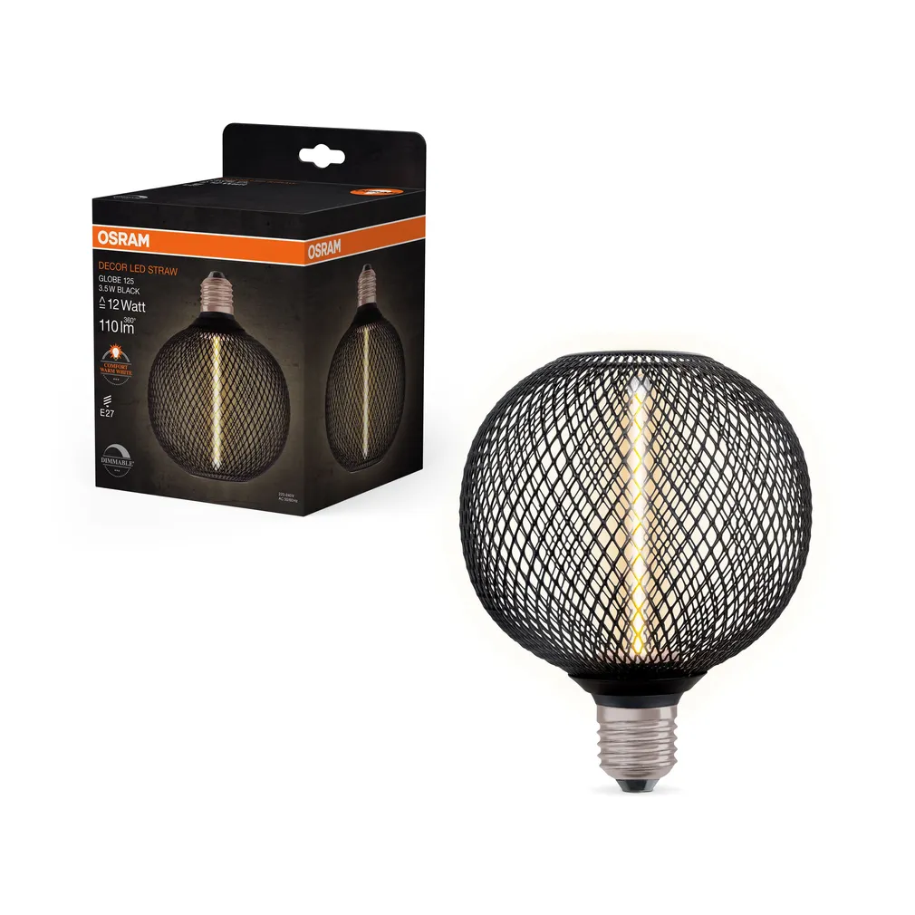 LED LAMP OSRAM GLOBE 125 3,5W E27 110LM 1800K MUST
